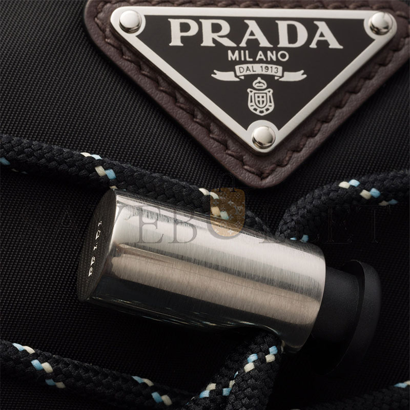 PRADA SPEEDROCK RE-NYLON AND LEATHER SHOULDER BAG 2VH192 (28*17.5*10cm)
